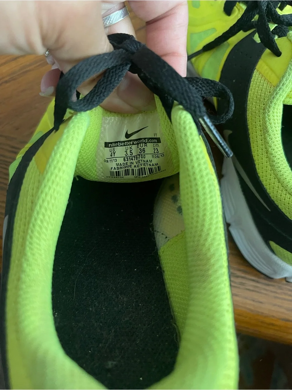 Nike Max Air Bright Yellow and Black Athletic Sneakers
